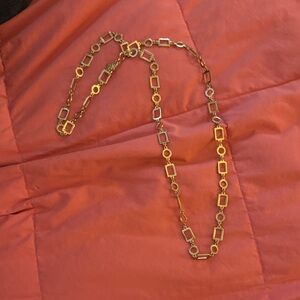 Elegant Gold-Tone Geometric Necklace